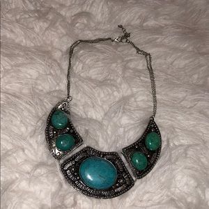 BLUE AND GREEN STONE NECKLACE
